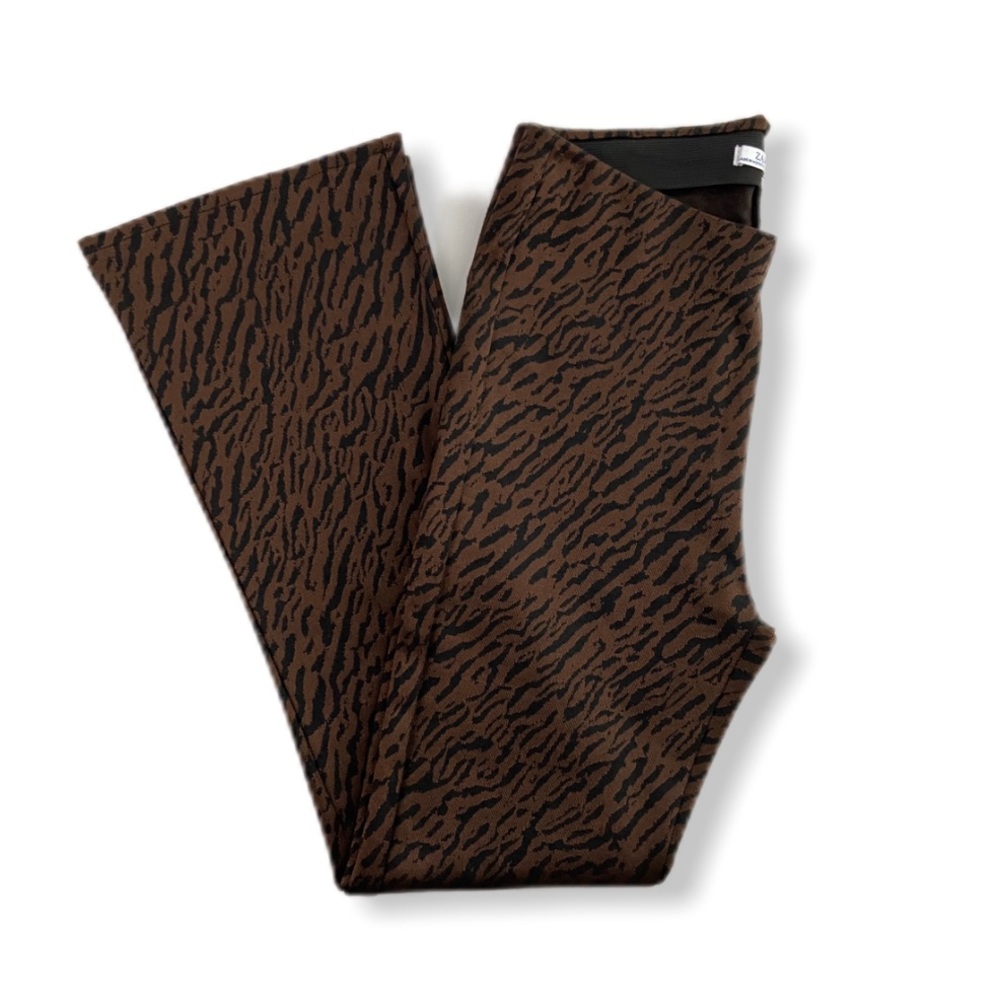 Zara Trafaluc Brown & Black Animal Print Pants
